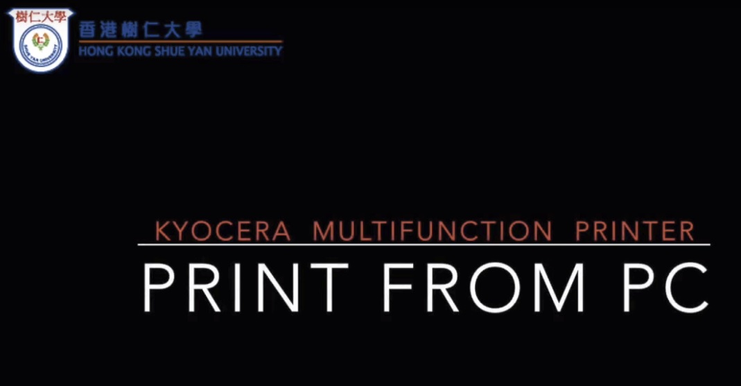 Print from PC to Kyocera Multifunction Printer