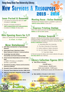 New Services 2015-2016