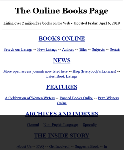 The Online Books Page
