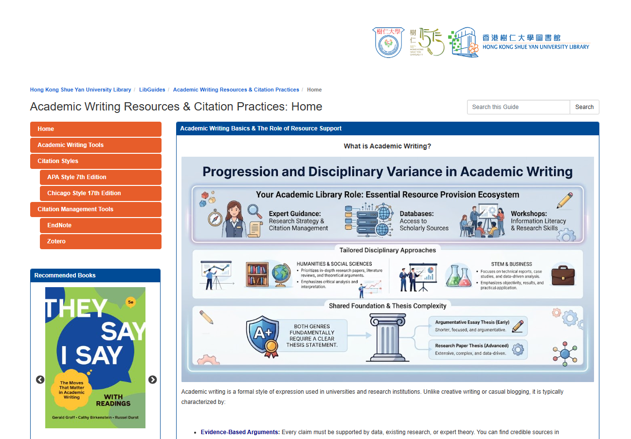 Academic Writing Resources & Citation Practices